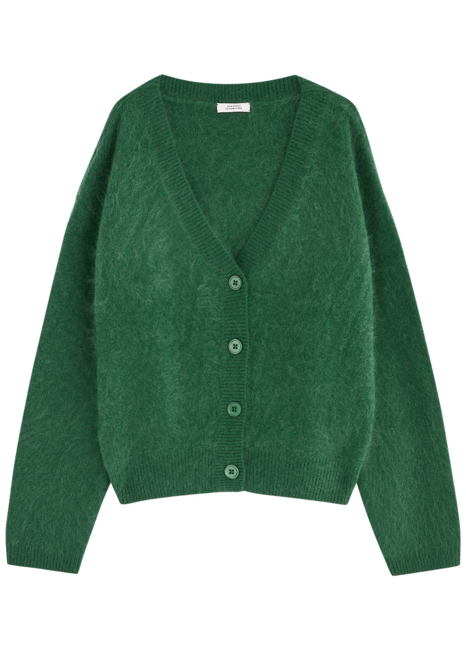 Dorothee Schumacher Fluffy Statements Brushed Wool-blend Cardigan - 1