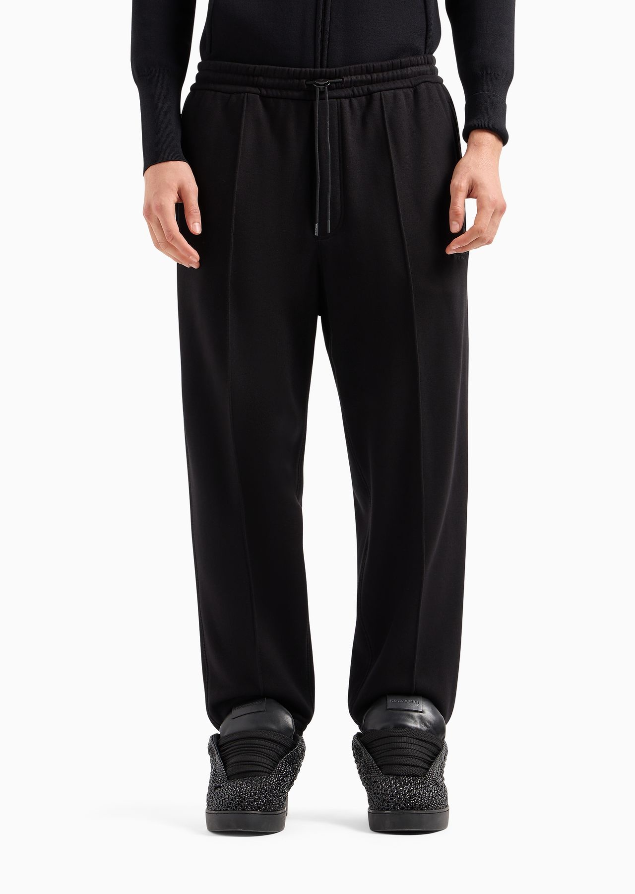 Soft-touch jersey joggers with ribbing - 2