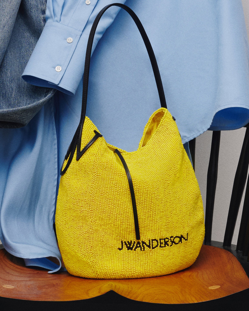 SMALL BEADED BULB BAG IN YELLOW 10