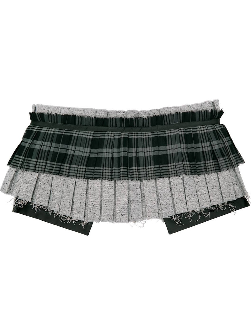 OPEN YY Khaki Pleats Layered Pocket Belt outlook