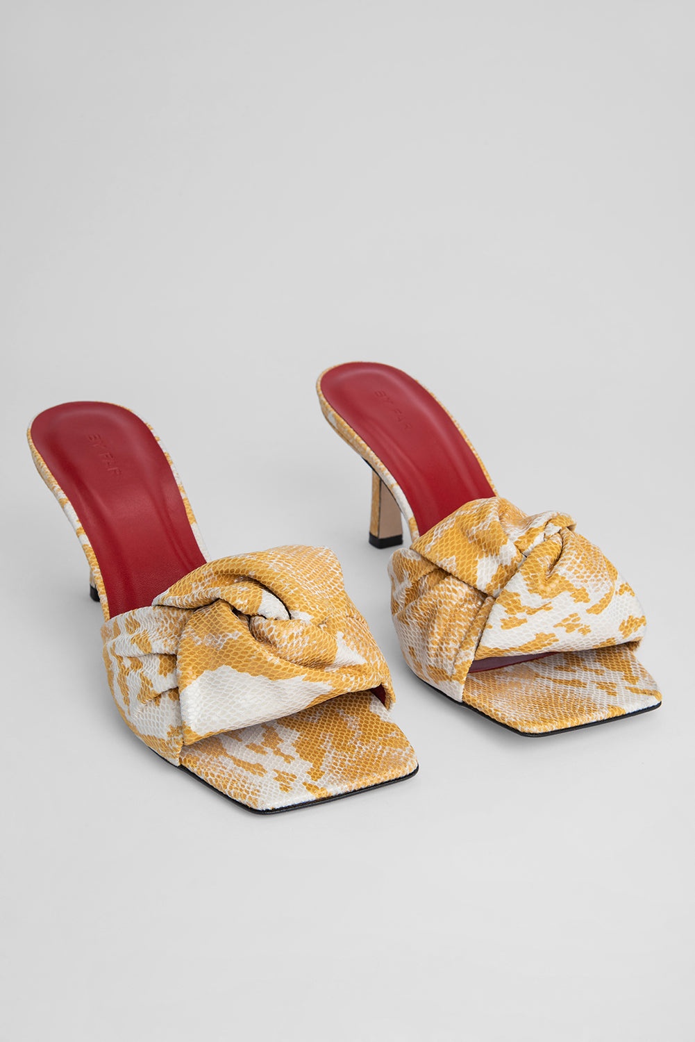Lana Saffron Snake Print Leather - 2