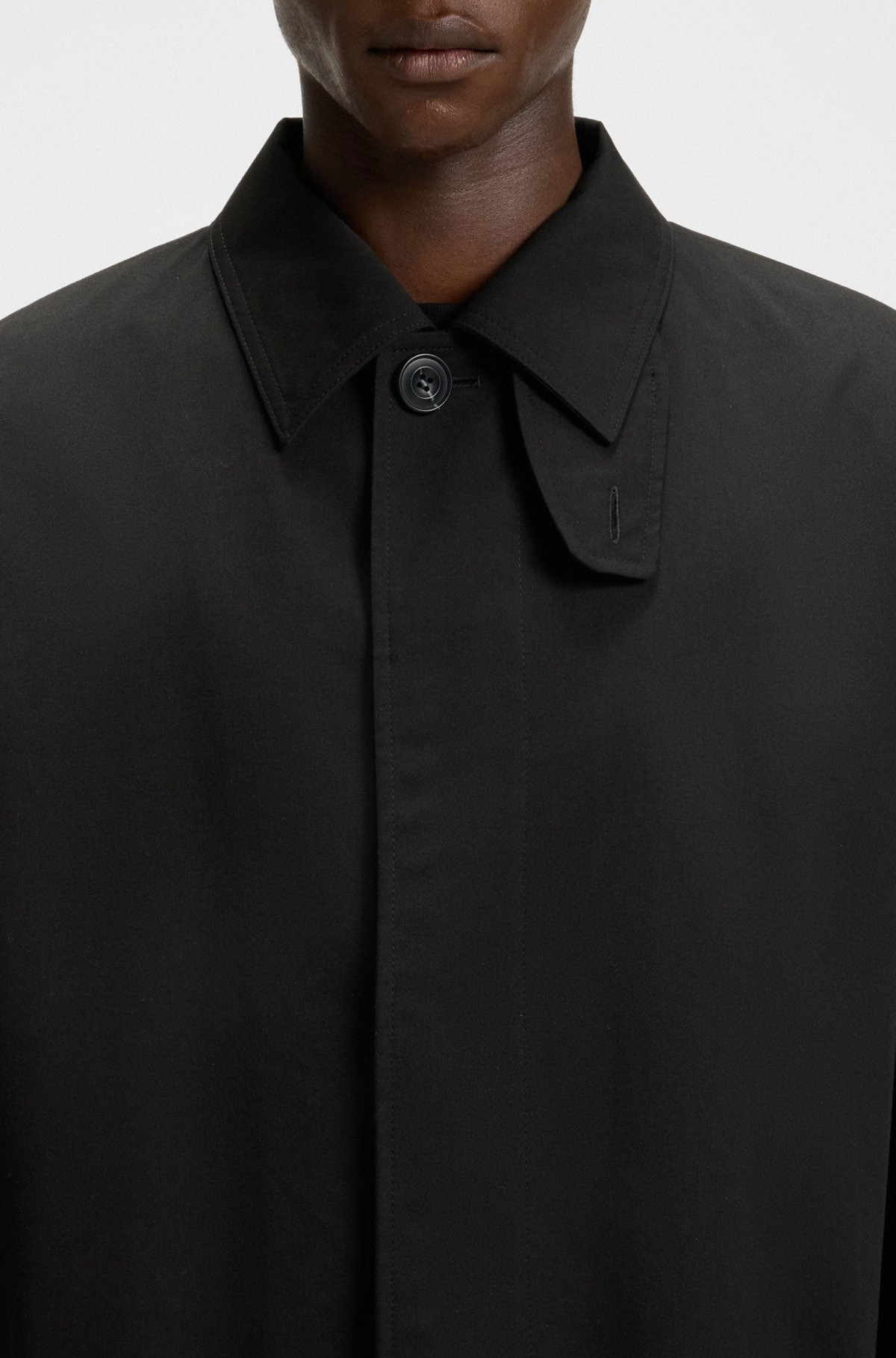REGULAR-FIT COAT IN WATER-REPELLENT GABARDINE - 3