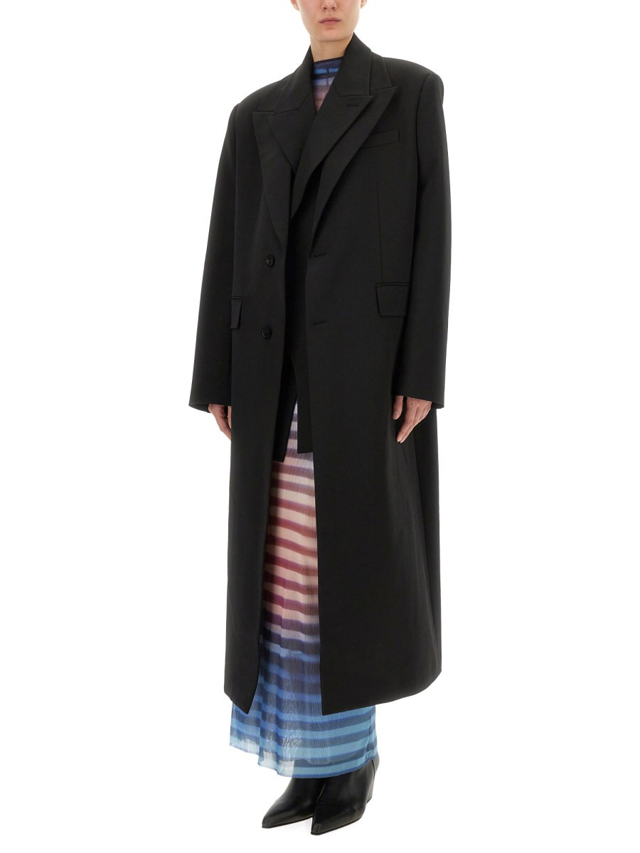 DOUBLE LAYER LONG COAT - 2
