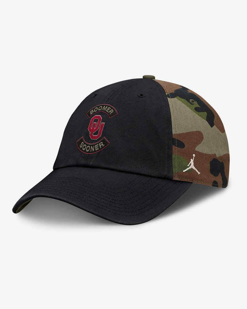 Oklahoma 2025 Military Appreciation Club Men's Nike College Adjustable Hat 1