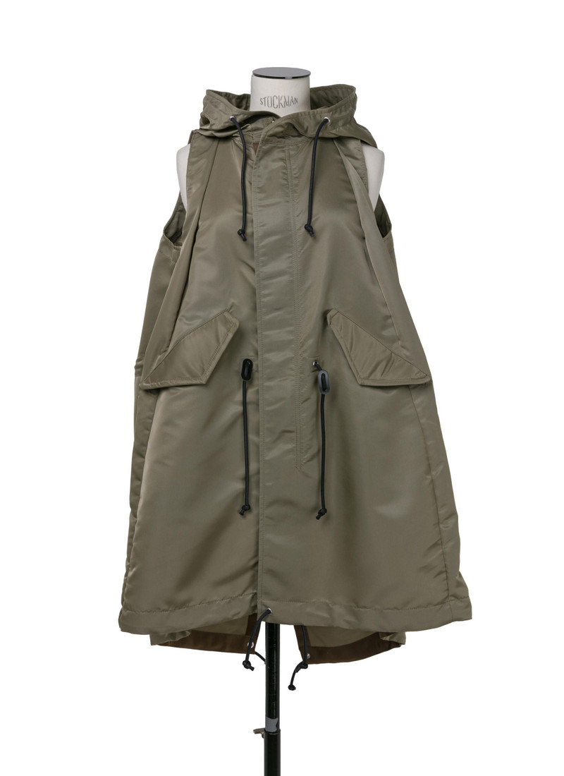 sacai Nylon Twill Hoodie Vest outlook