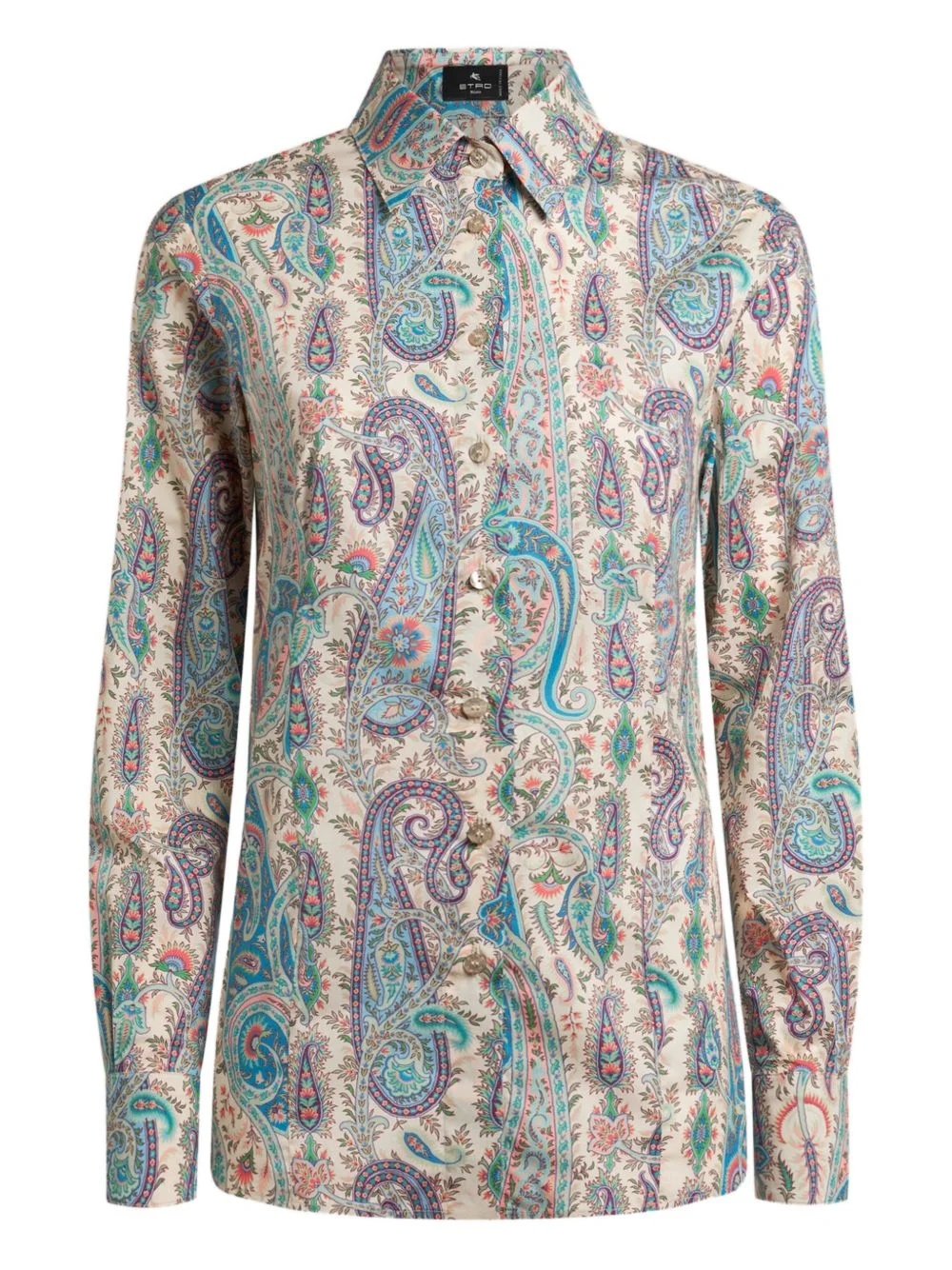 paisley-motif cotton shirt - 1
