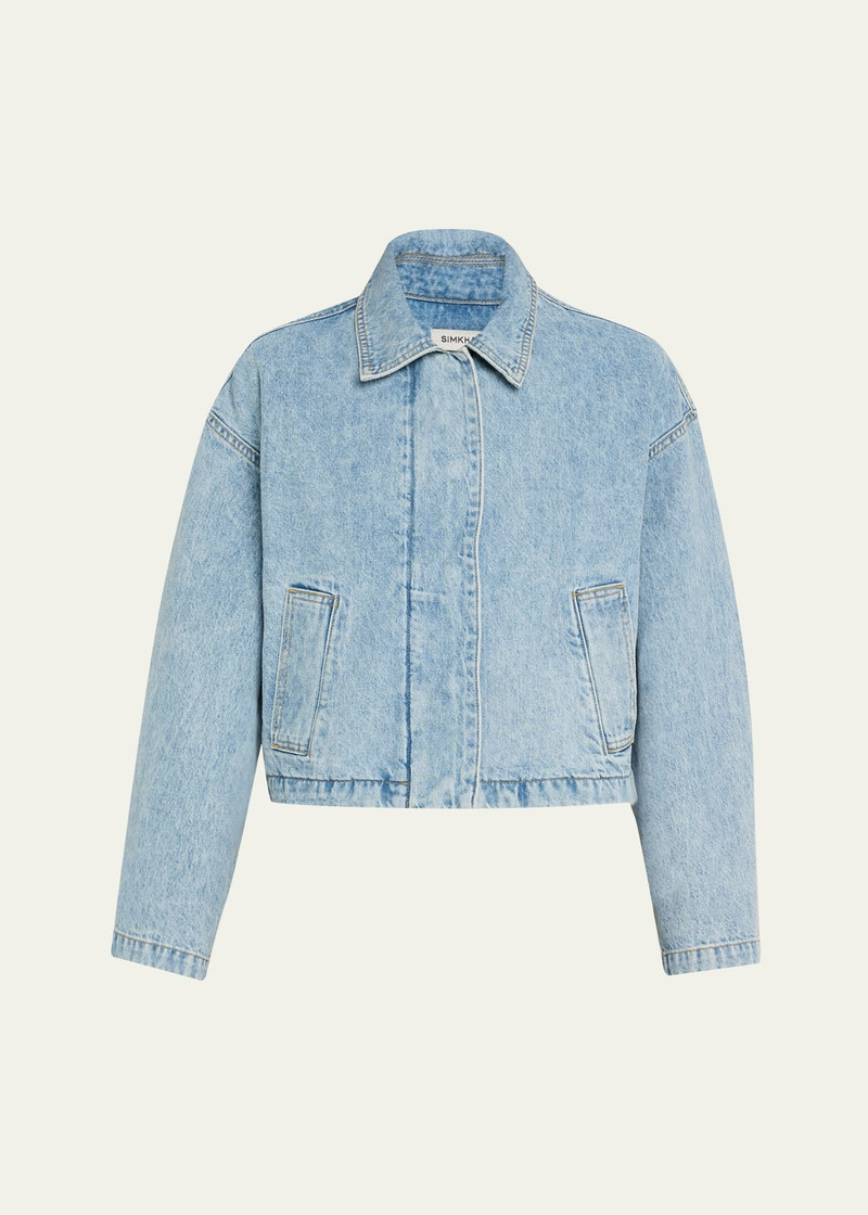 SIMKHAI Regular-Fit Everli Denim Jacket outlook