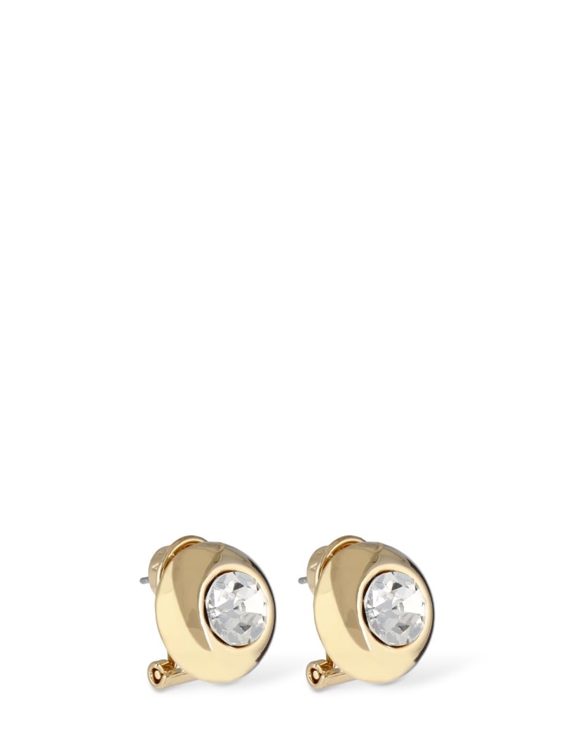 Crystal dome stud earrings - 2