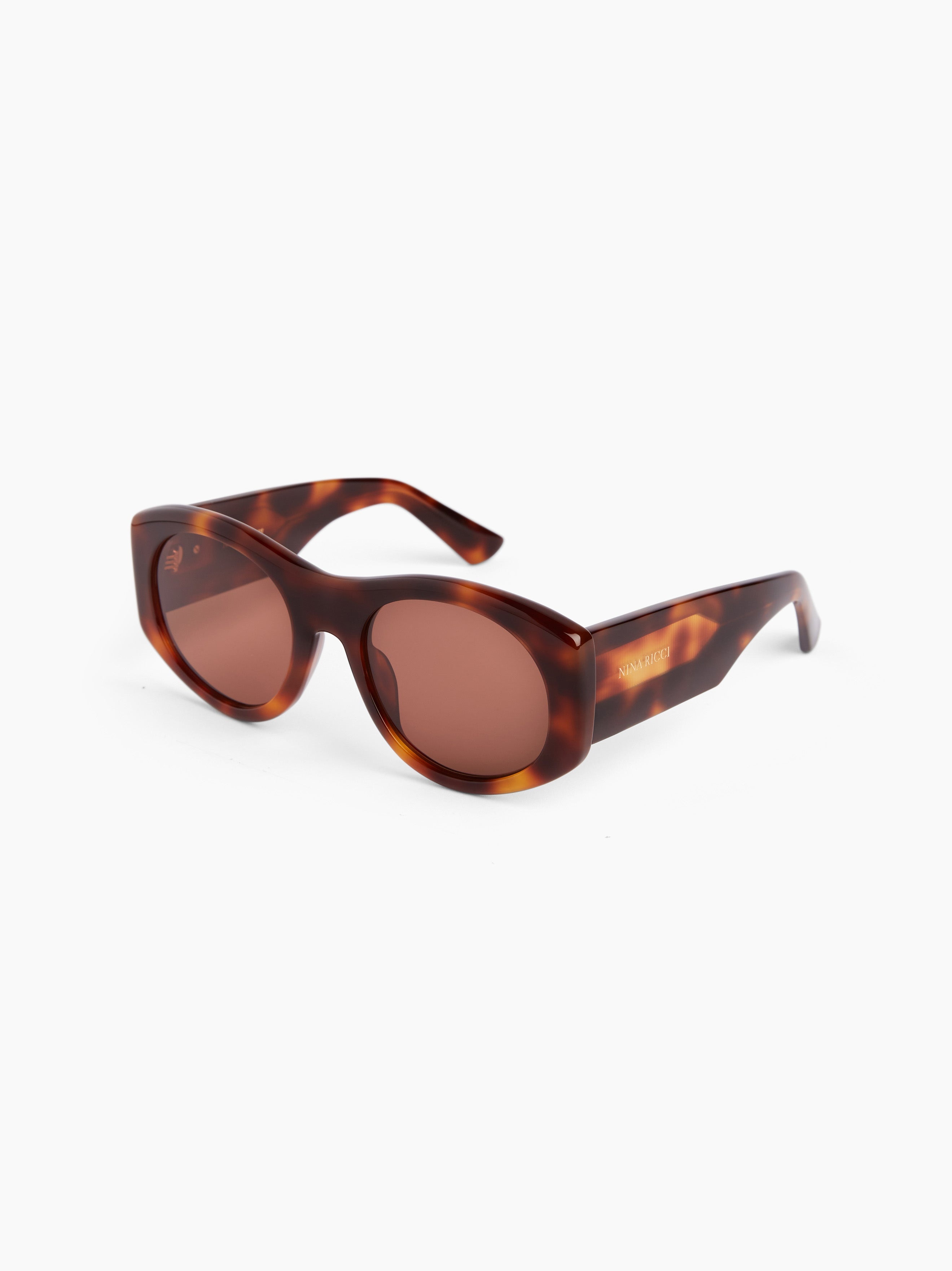 Full Moon round shiny havana Sunglasses - 4