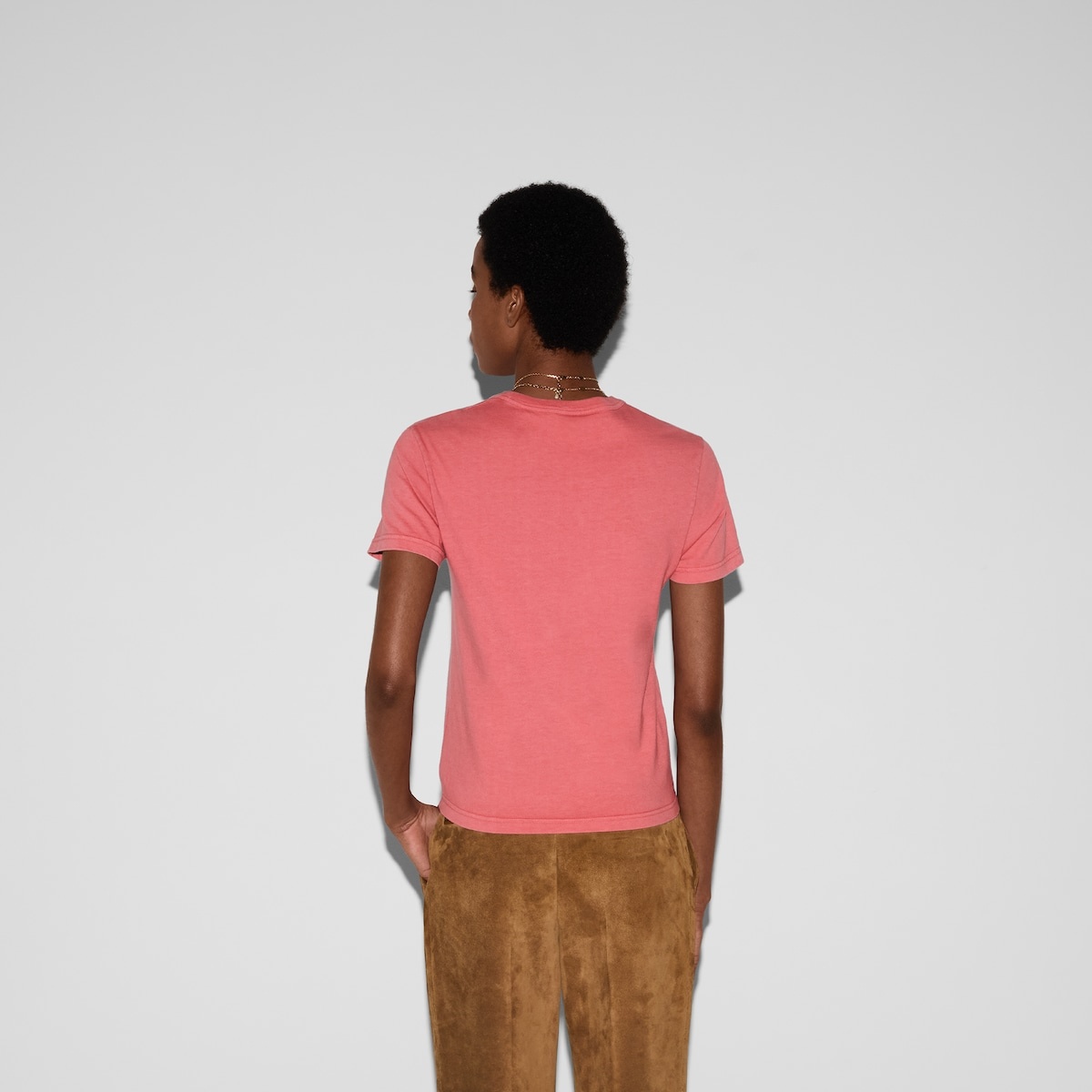 Embroidered cotton jersey T-shirt - 4