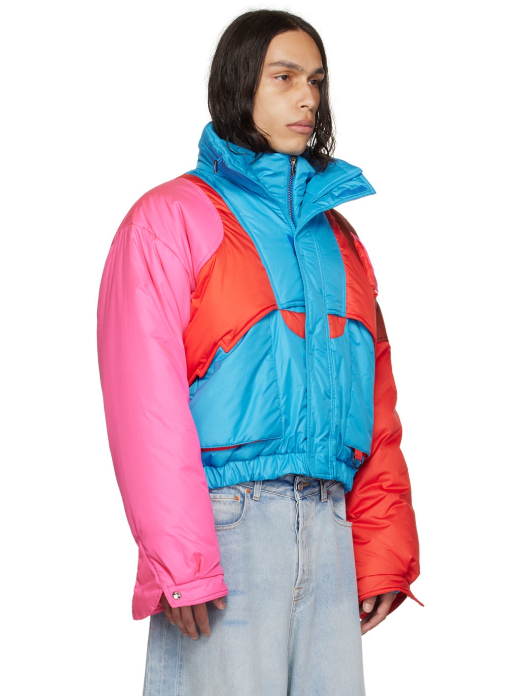 Blue Paneled Jacket - 2