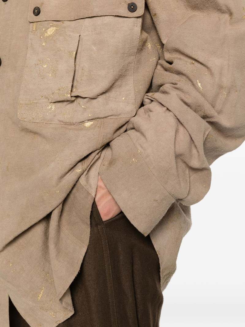 paint-splatter chest-pocket shirt 5