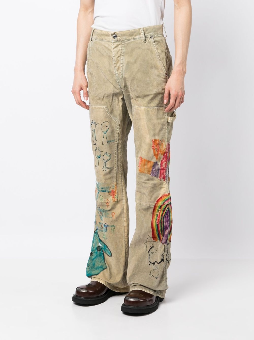 Cartoon flared carpenter pants - 3