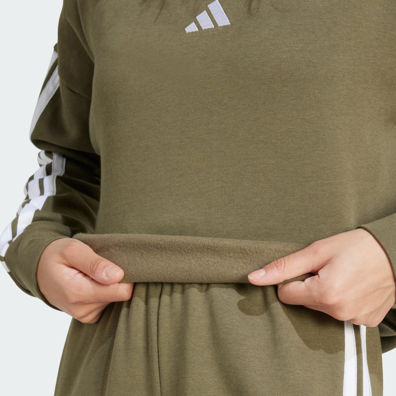 Essentials 3-Stripes Fleece Sweatshirt 5