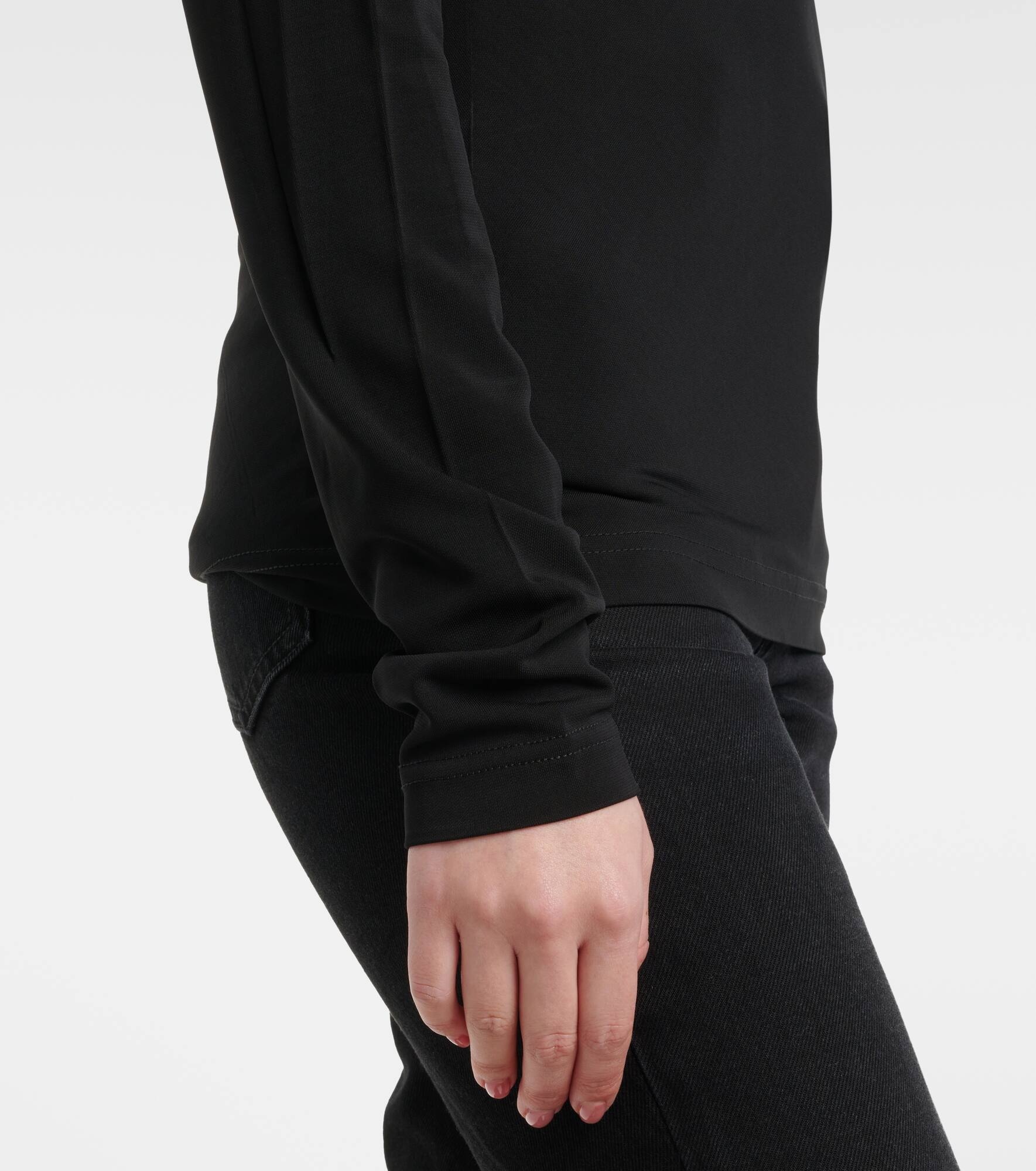 Draped jersey top - 6
