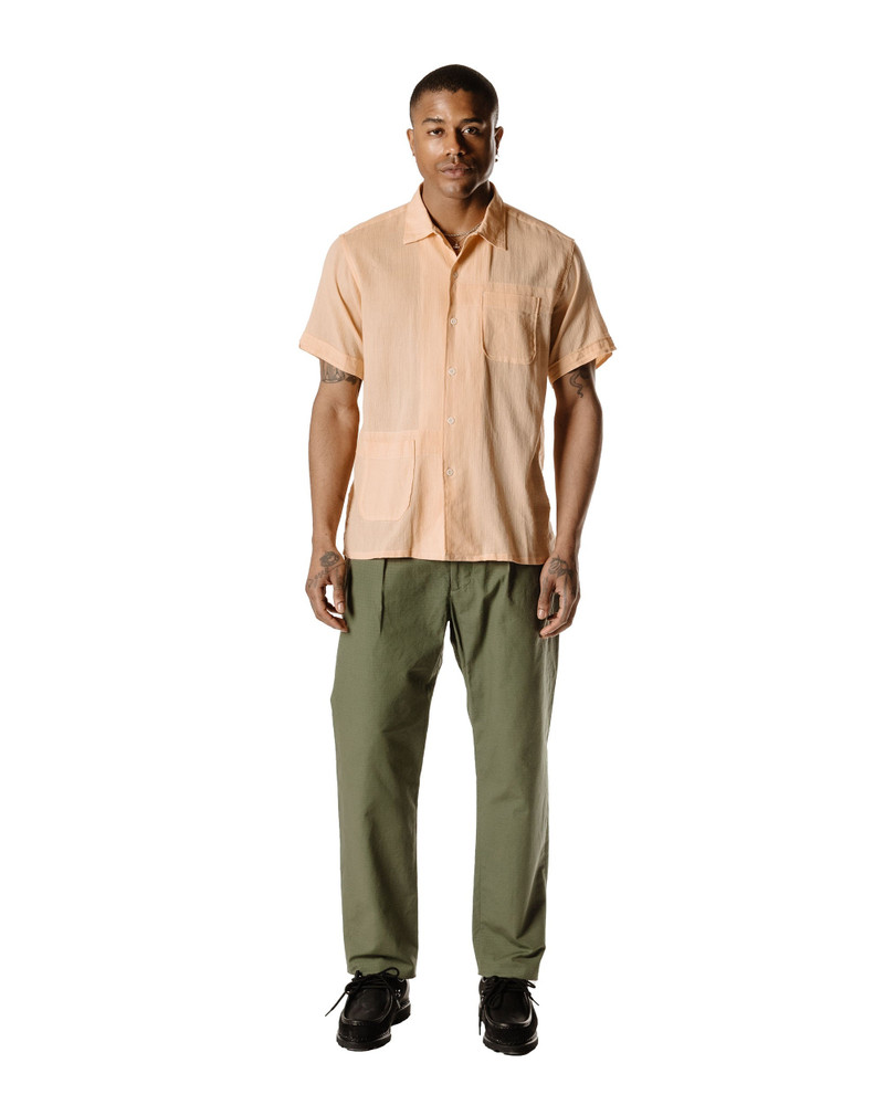 Engineered Garments Camp Shirt Coral Cotton Crepe outlook