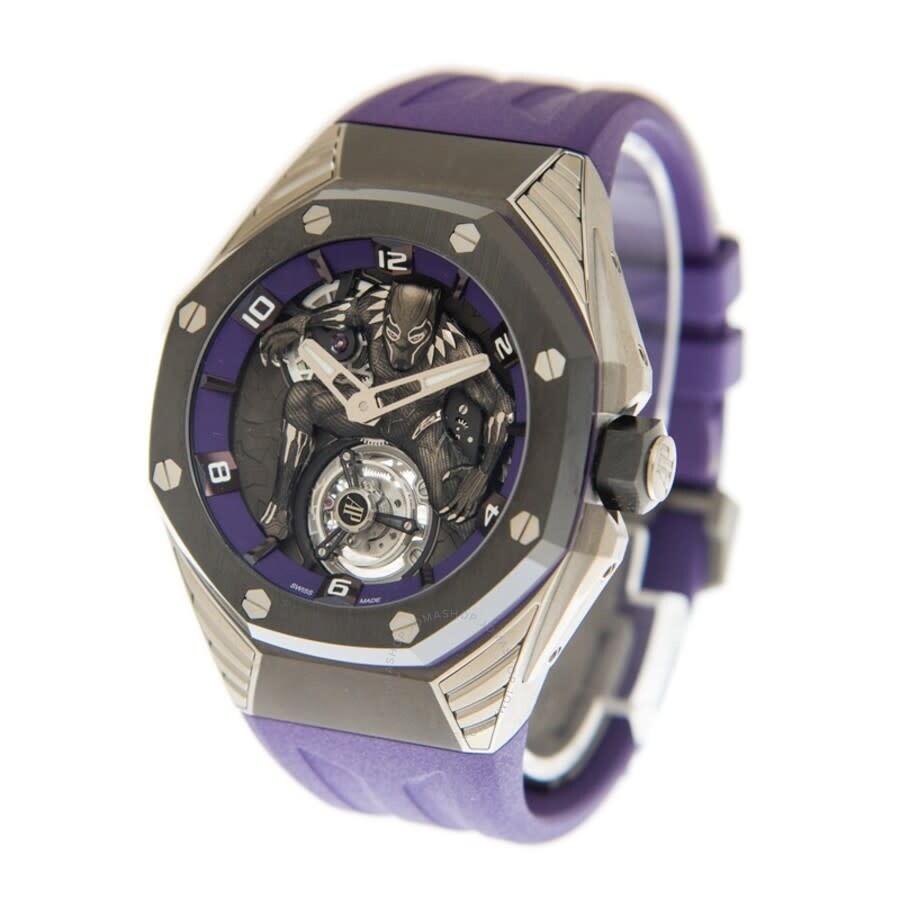 Audemars Piguet Royal Oak Concept “Black Panther” Tourbillon Hand Wind Silver Dial Men's Watch 26620 - 4