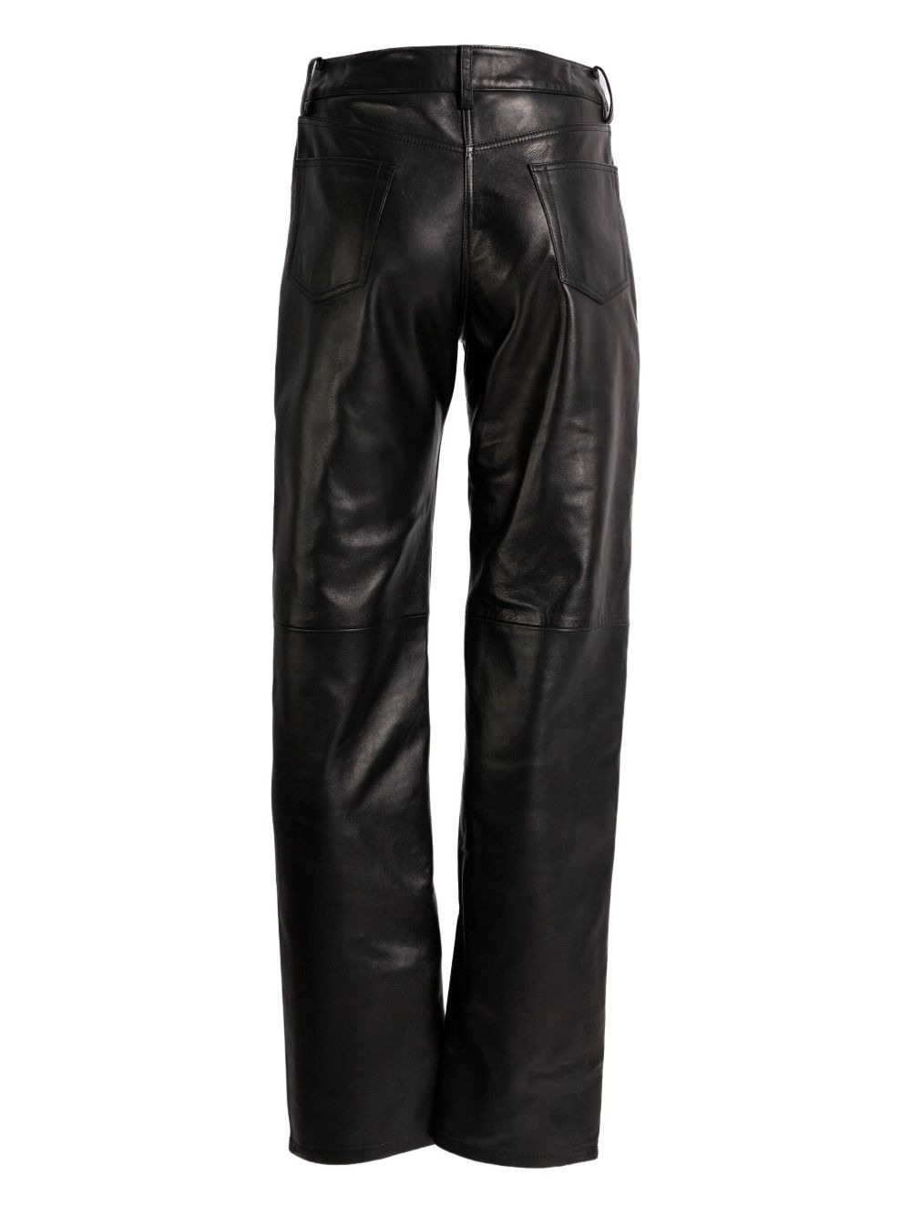 leather panel trousers - 2