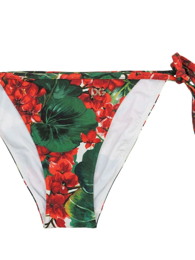 Dolce & Gabbana floral-print tie-side bikini bottoms outlook