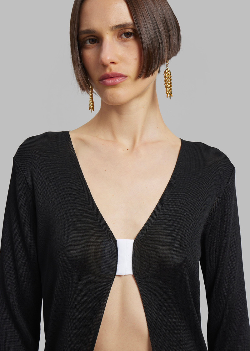 BEVZA Bevza Spikelet Medium Hoop Earrings - Gold outlook