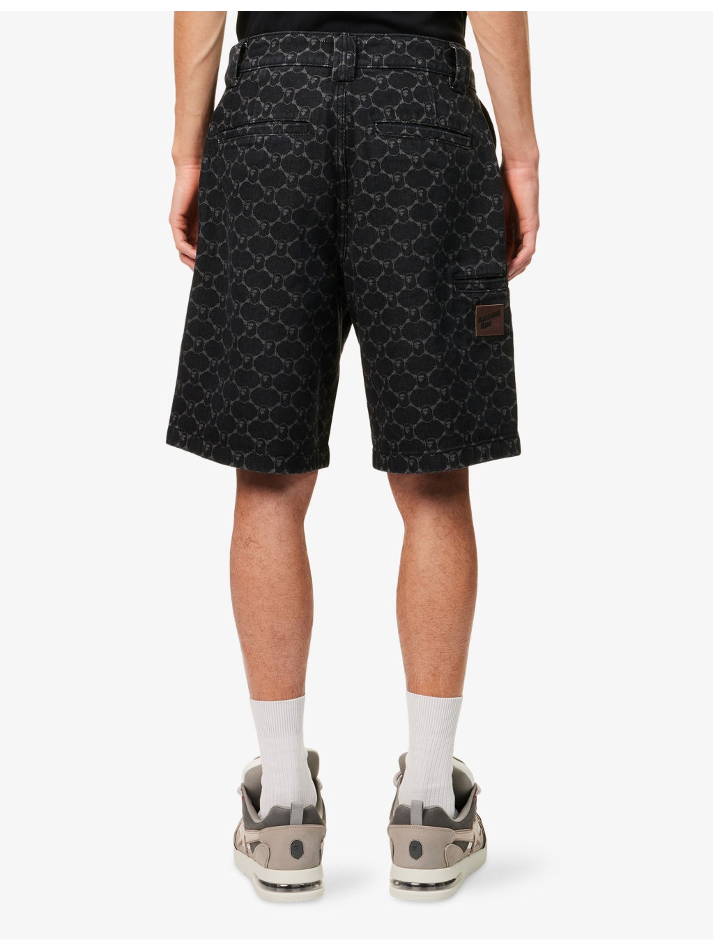 13oz Ape-Monogram Relaxed-Fit Denim Shorts - 4