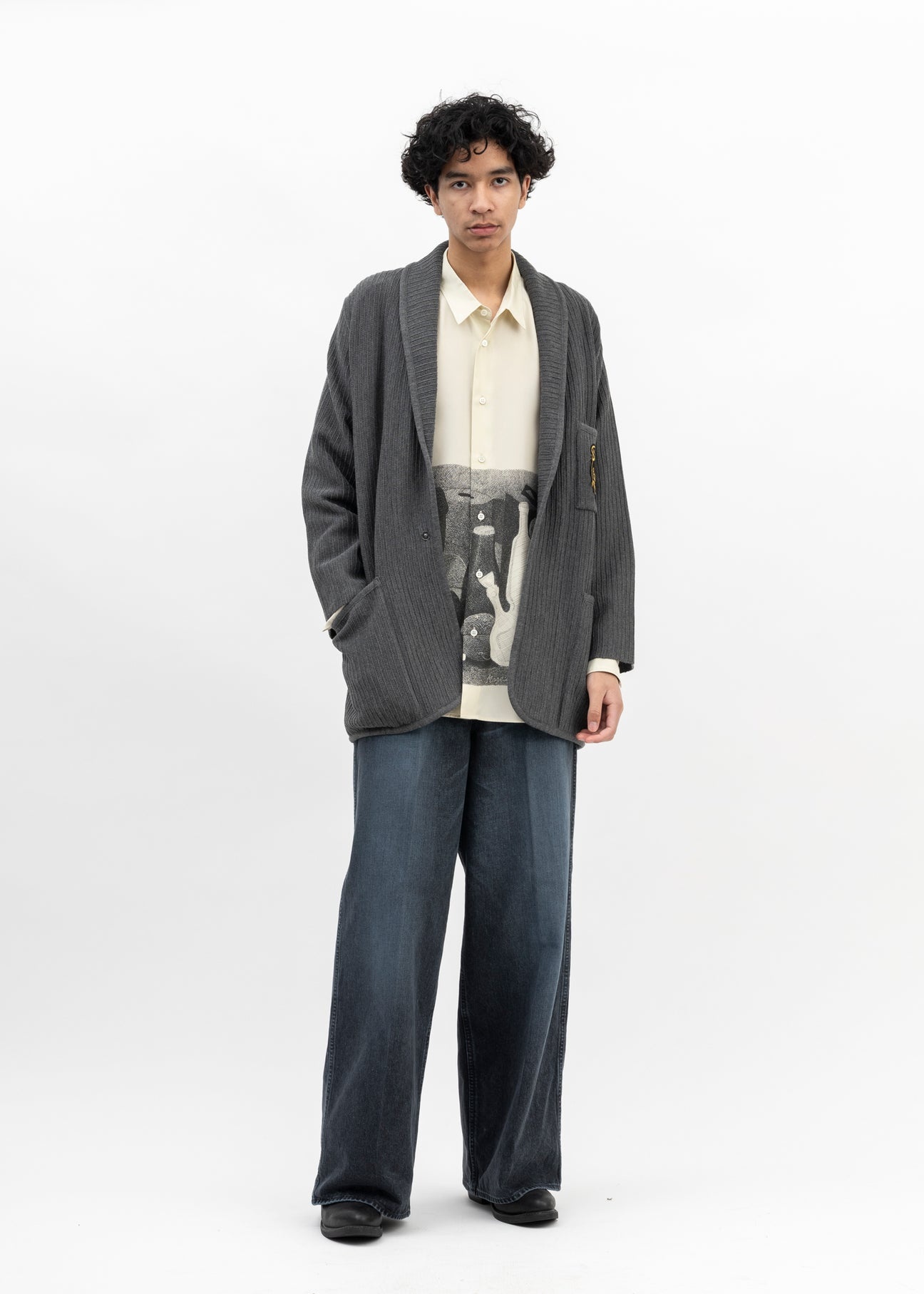 Grey MTS Knitted Jacket - 5