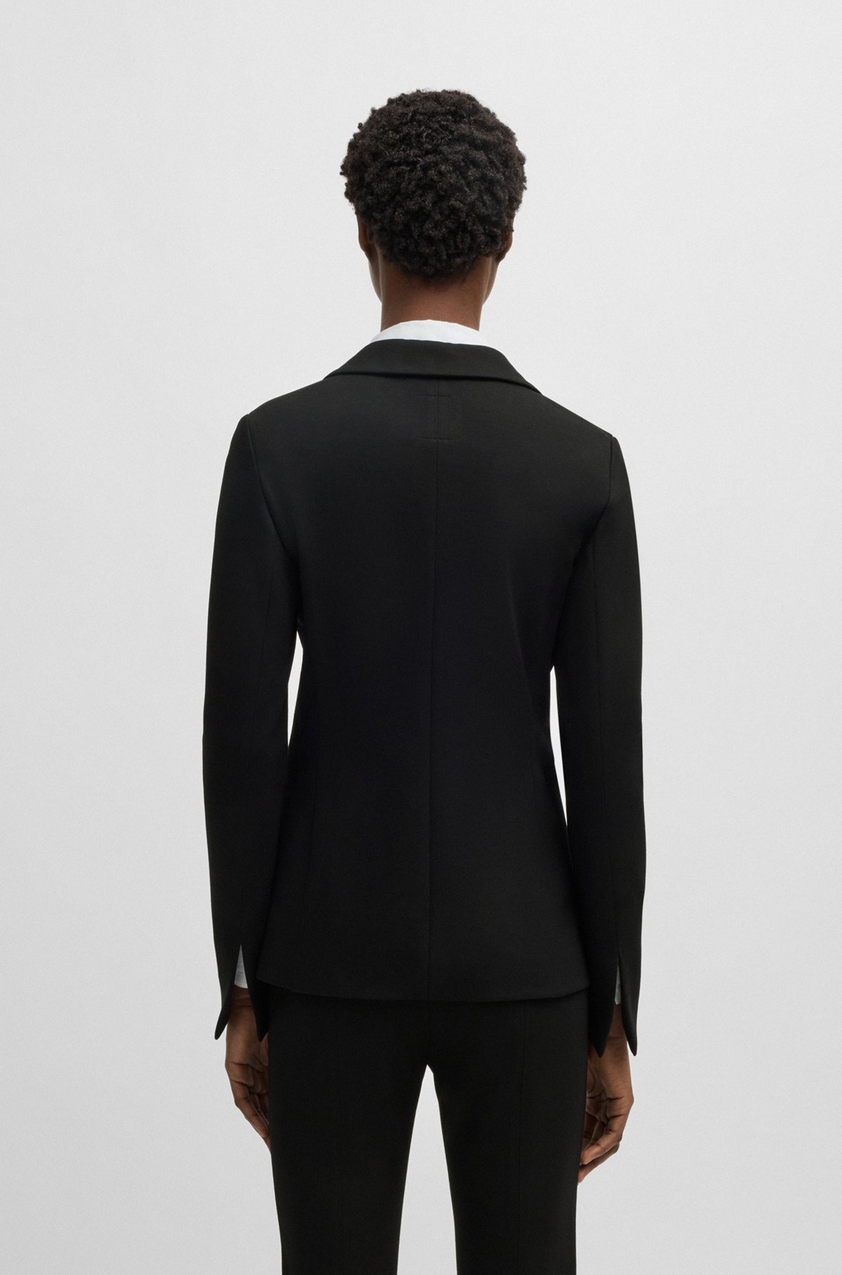 FITTED BLAZER IN STRETCH JERSEY - 4