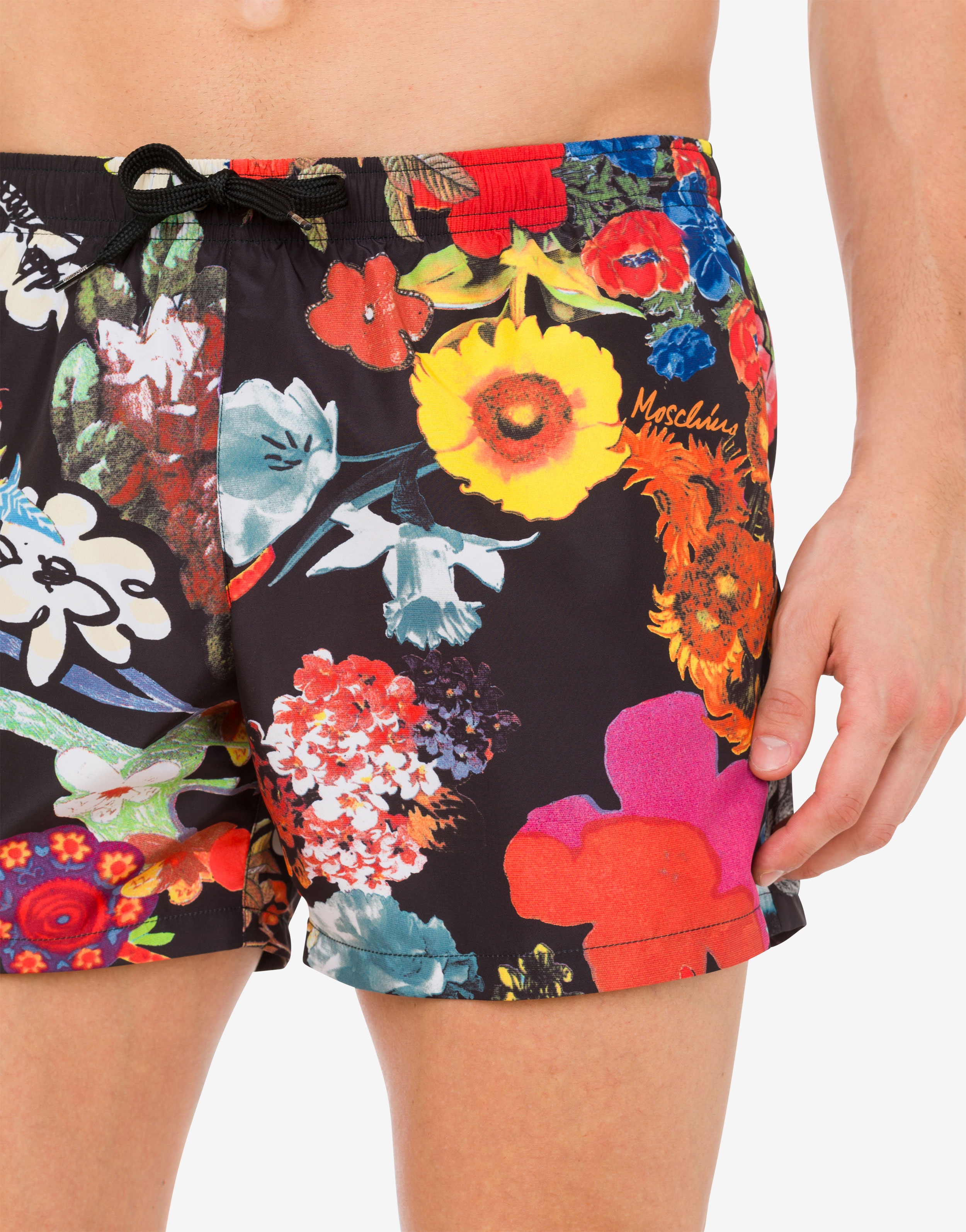 ALLOVER FLOWERS NYLON SWIM TRUNKS - 4