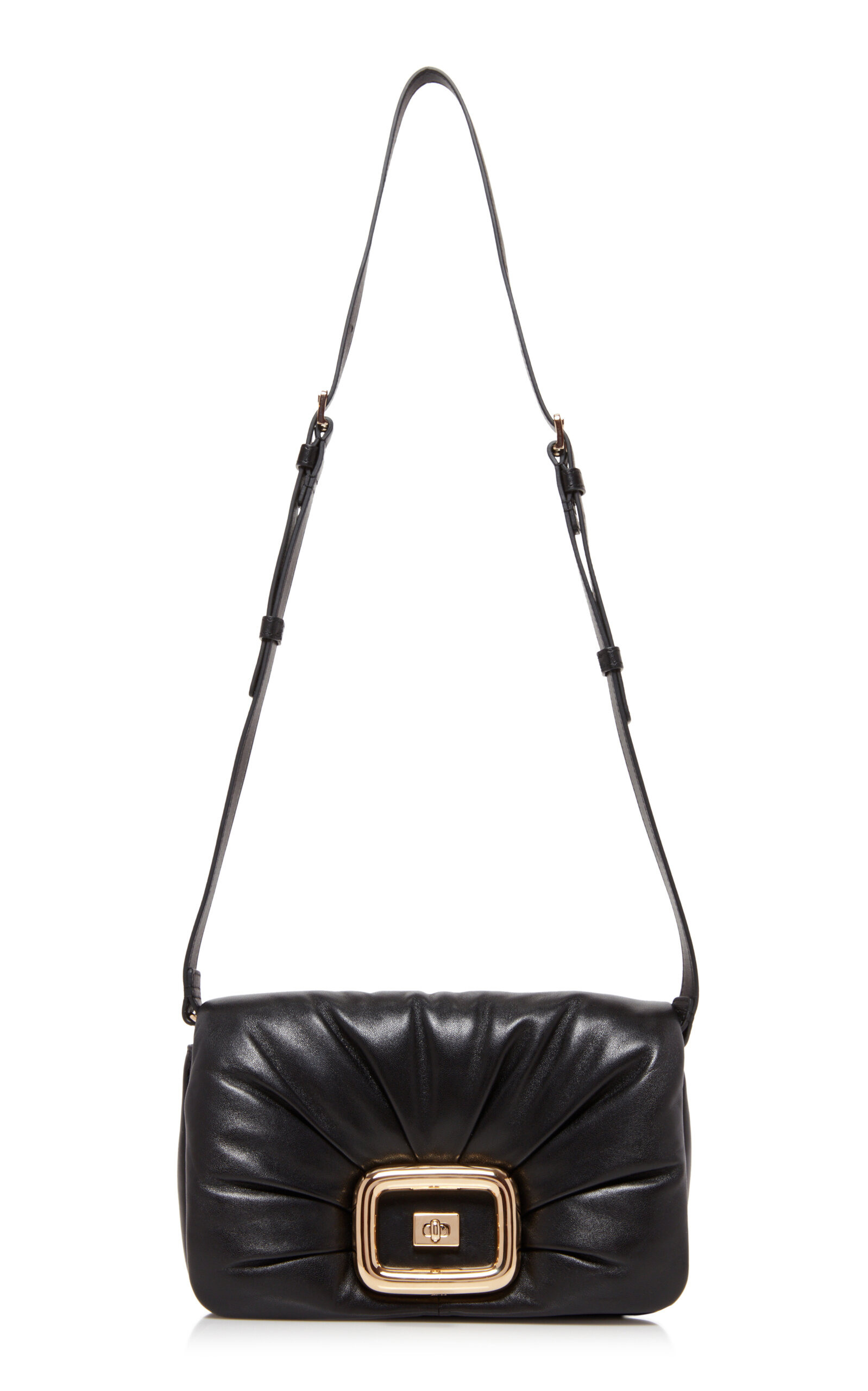 Viv' Choc Me Gold-Tone Leather Bag black - 6