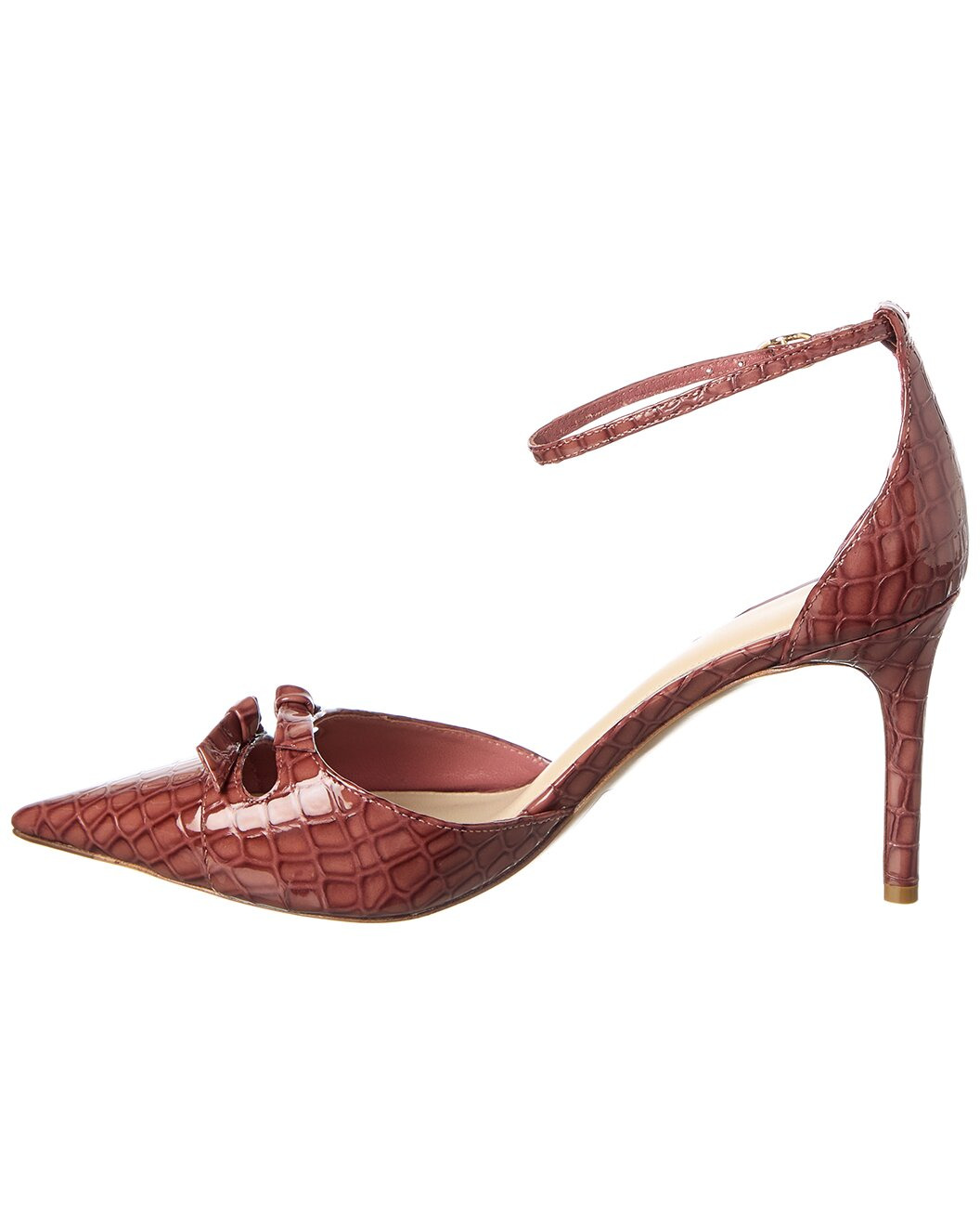 Alexandre Birman Kate 85 Croc-Embossed Patent Pump - 2