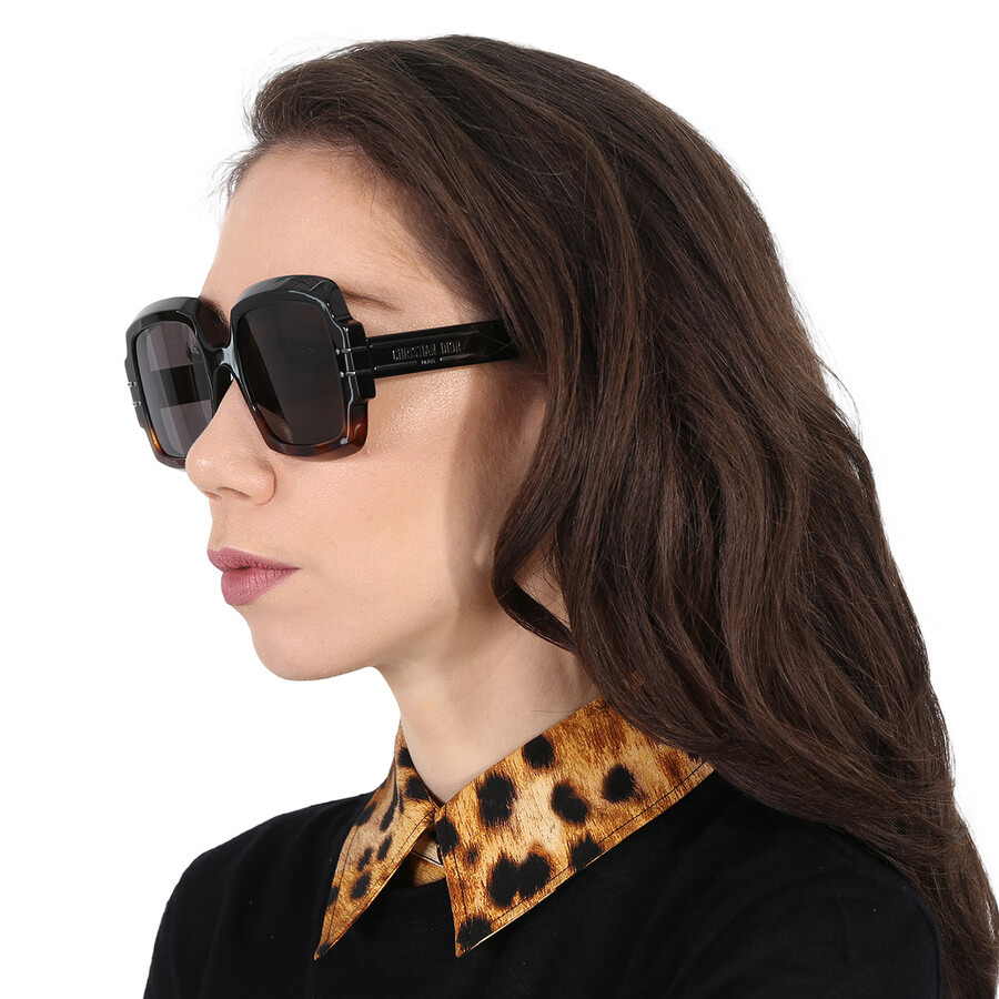 Open Box - Dior DIORSIGNATURE S1U Grey Butterfly Ladies Sunglasses CD40049U 05A 55 - 2