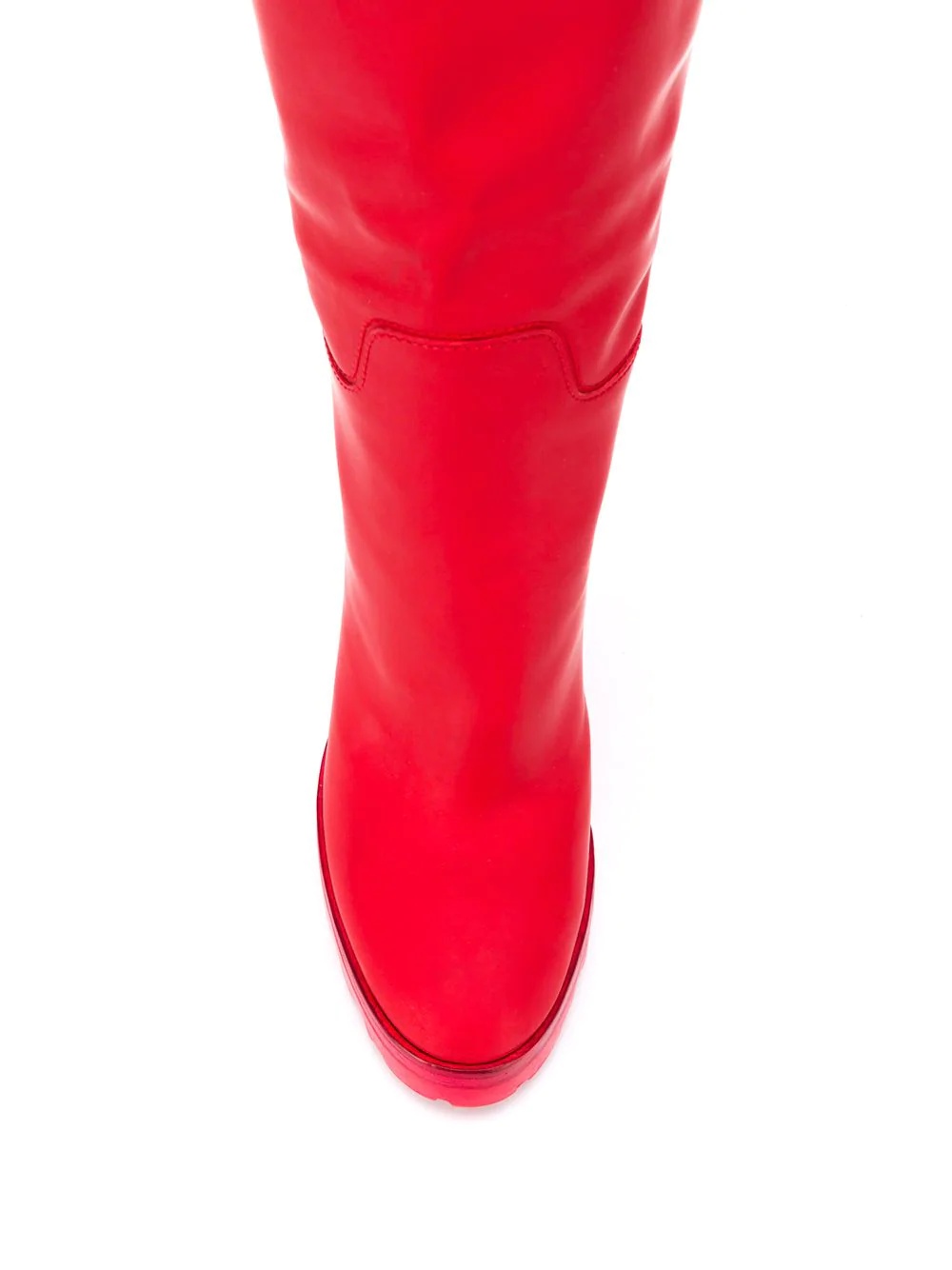 logo knee-length boots - 4