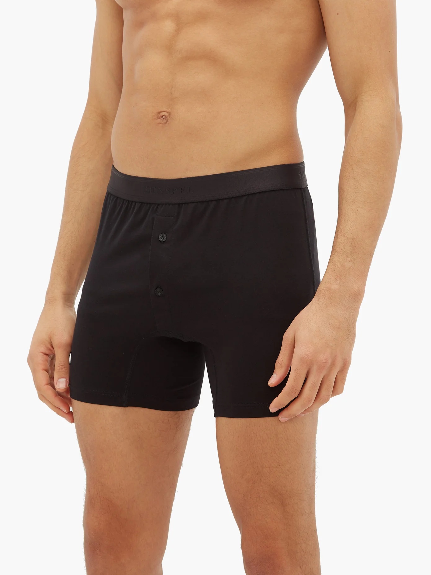 Buttoned superfine-cotton boxer briefs - 2