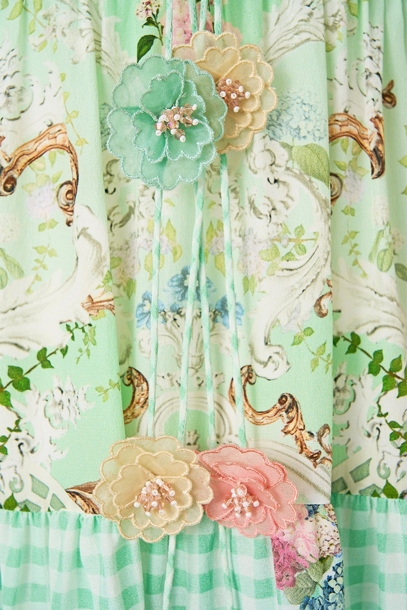 GATHERED BUST TIERED MINI DRESS 7