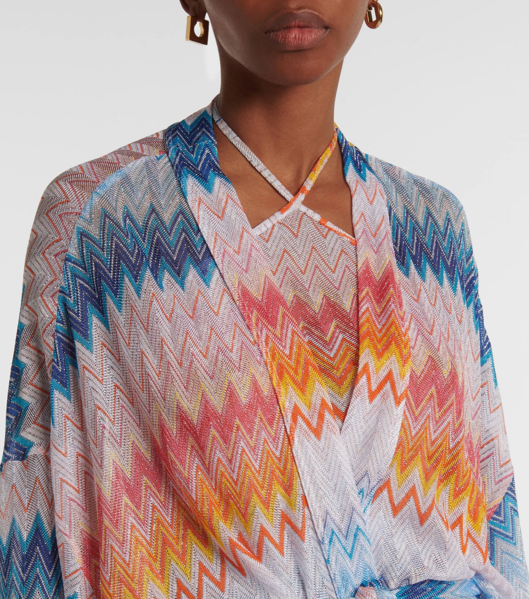 Zig Zag lamé beach cover-up - 4