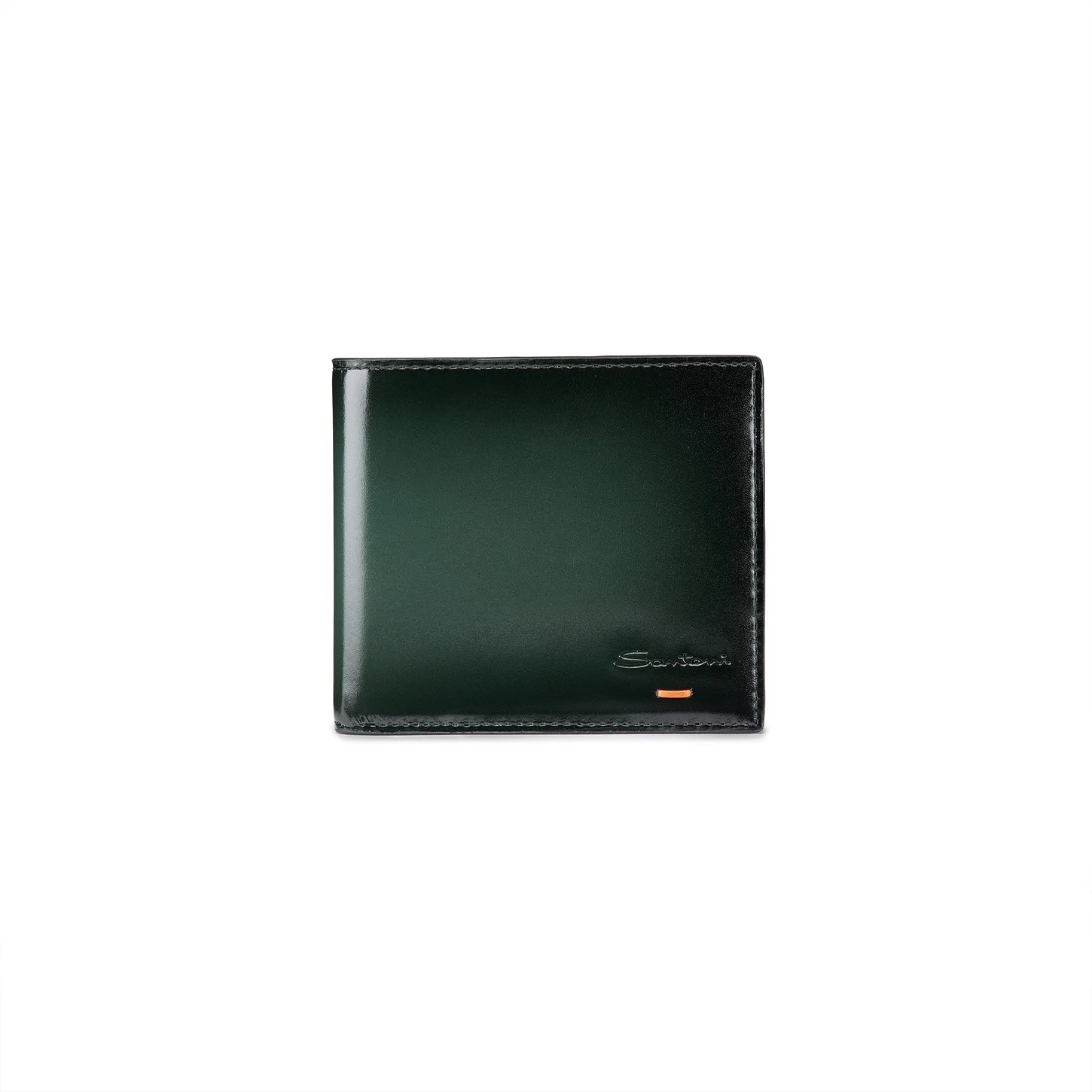 Green leather wallet - 1