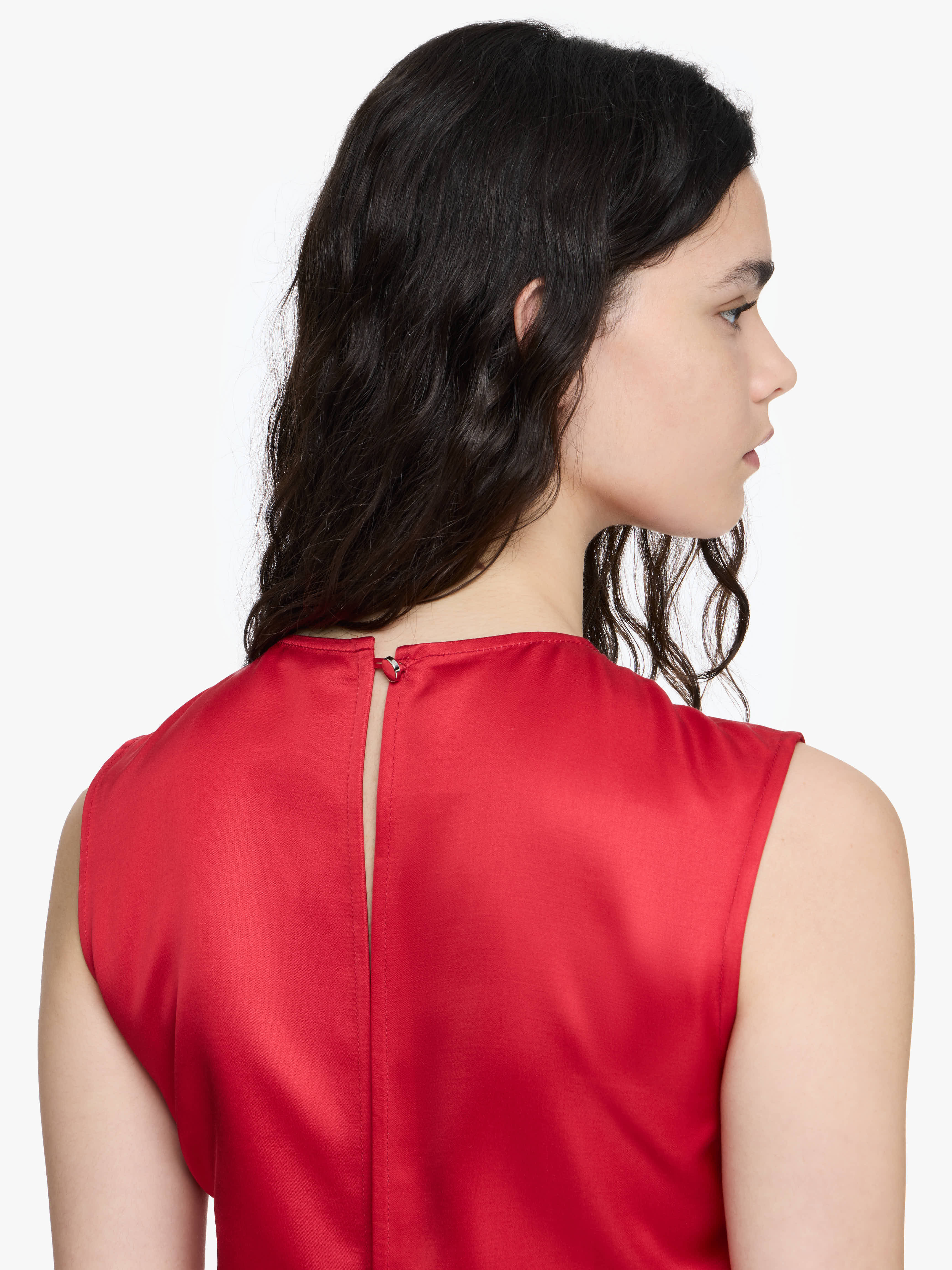 DRAPED HEM SLEEVELESS TOP - 5