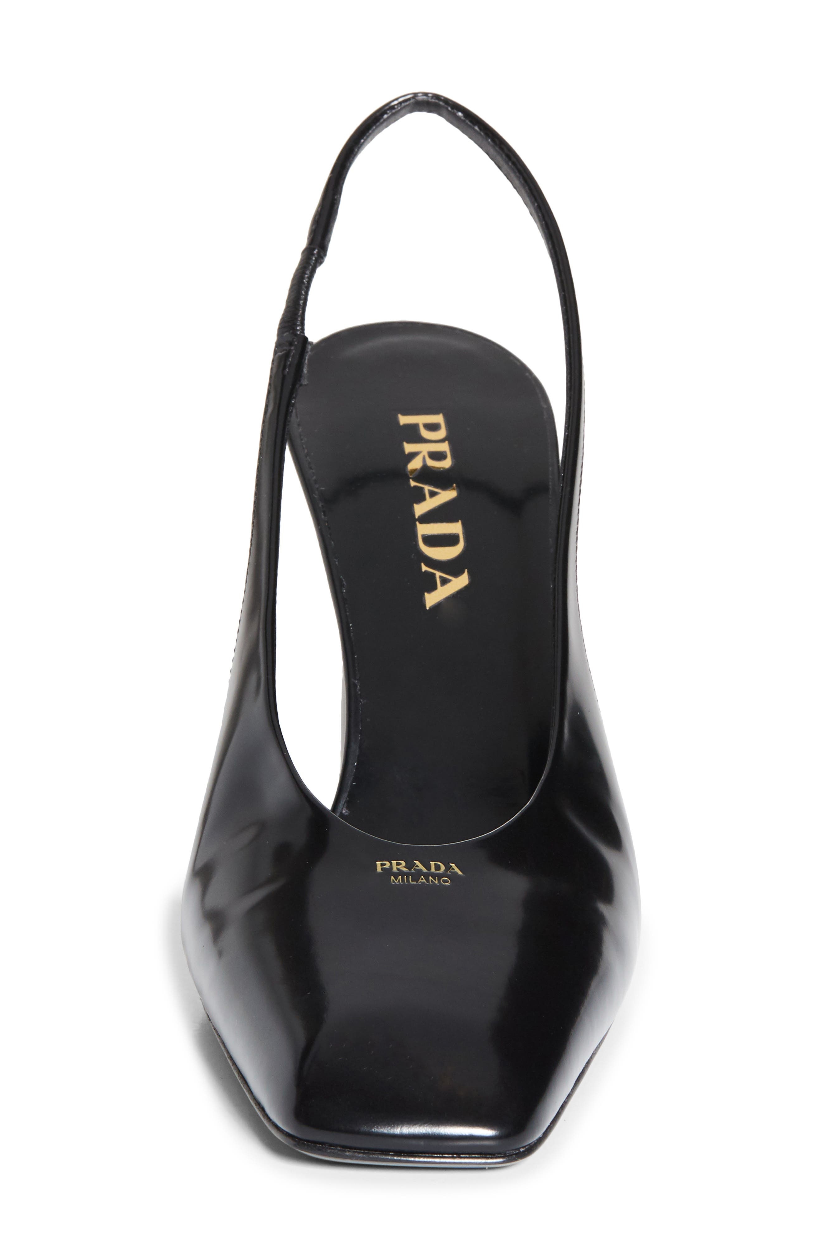 Prada Modellerie Square Toe Slingback Pump in F0002 - 4