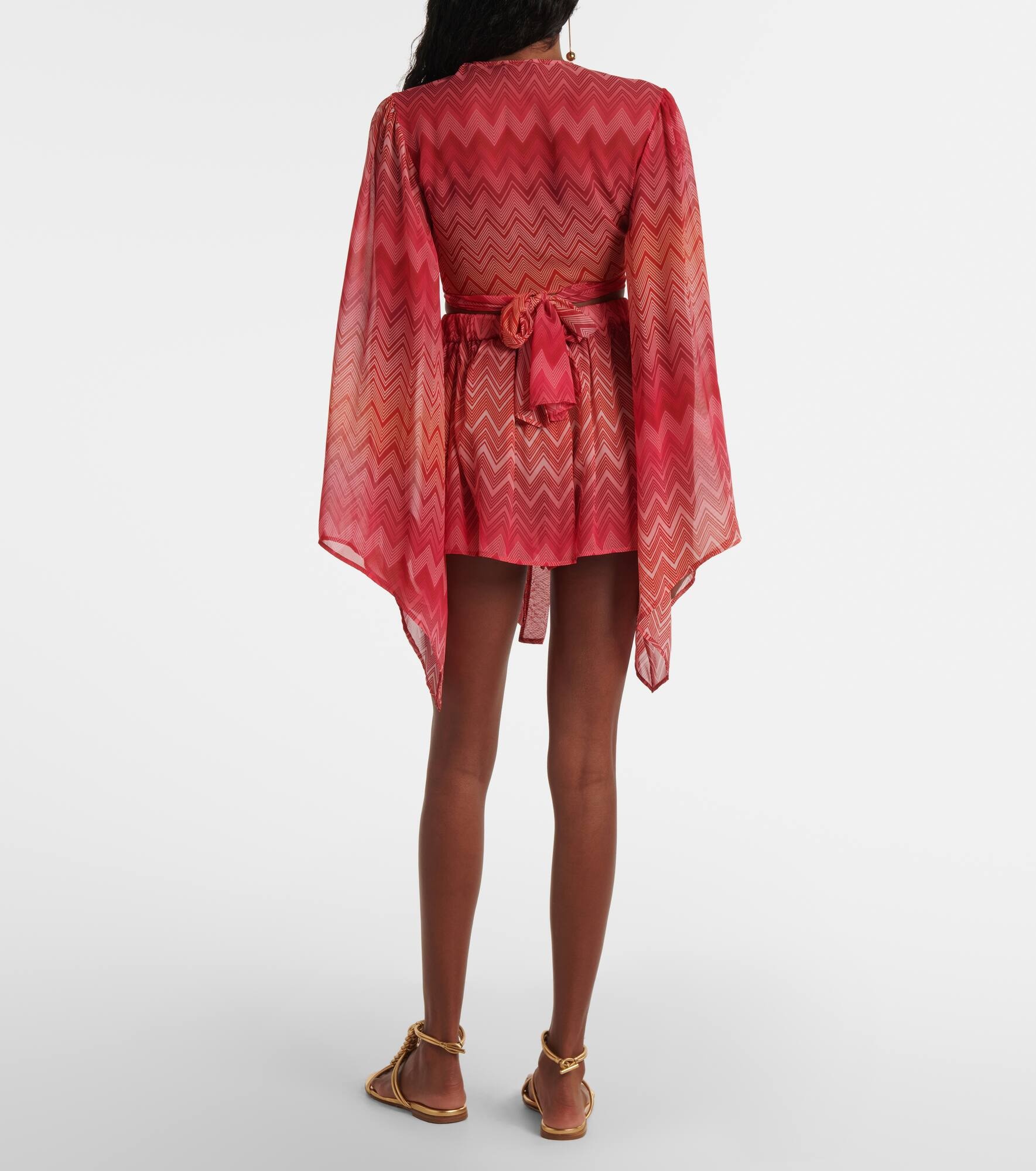 Zig Zag silk wrap top - 3