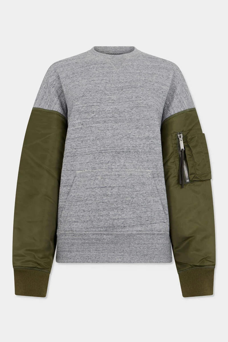 HYBRID MELANGE FIELD FIT CREWNECK - 1