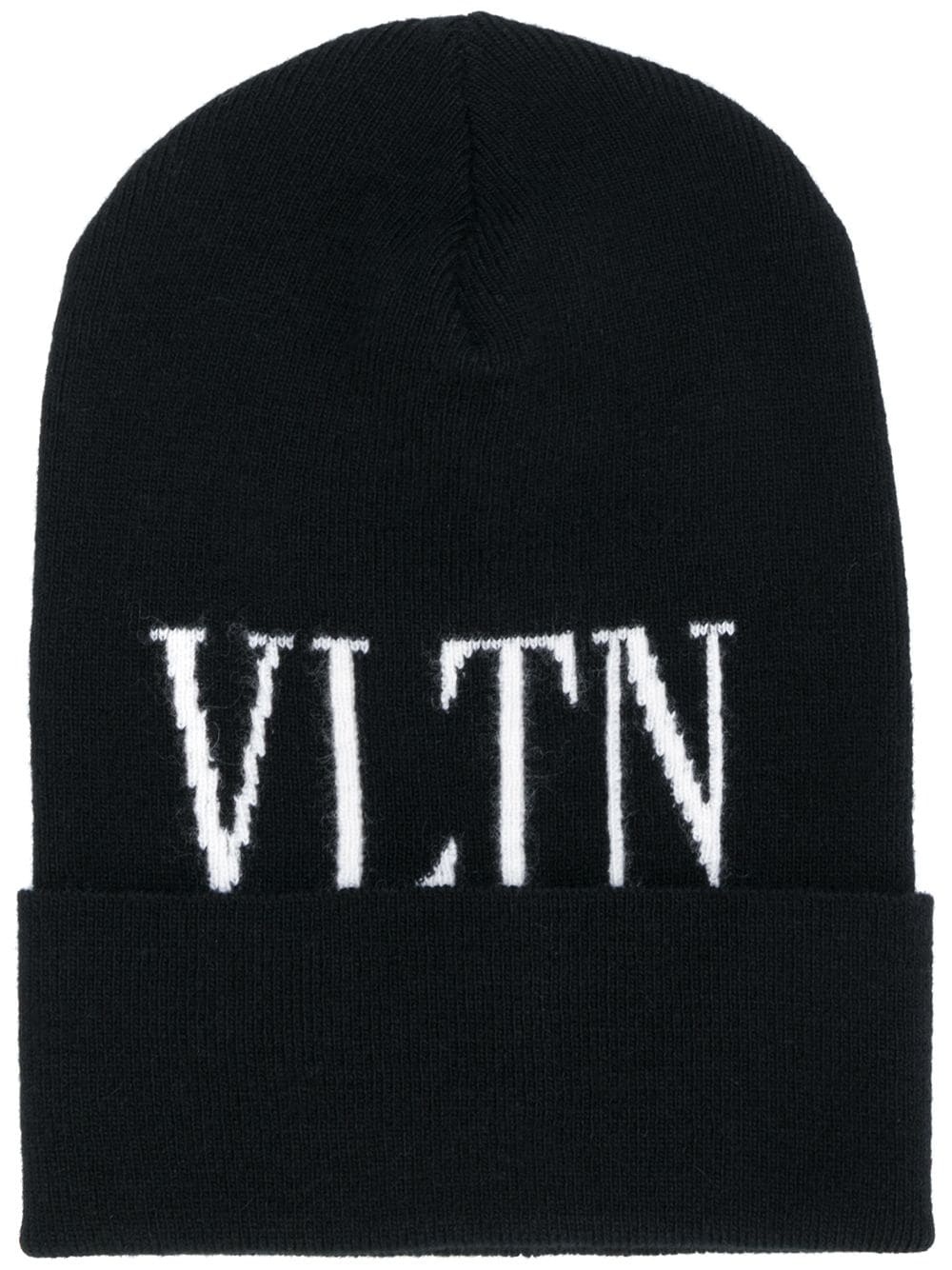 logo knit beanie - 1