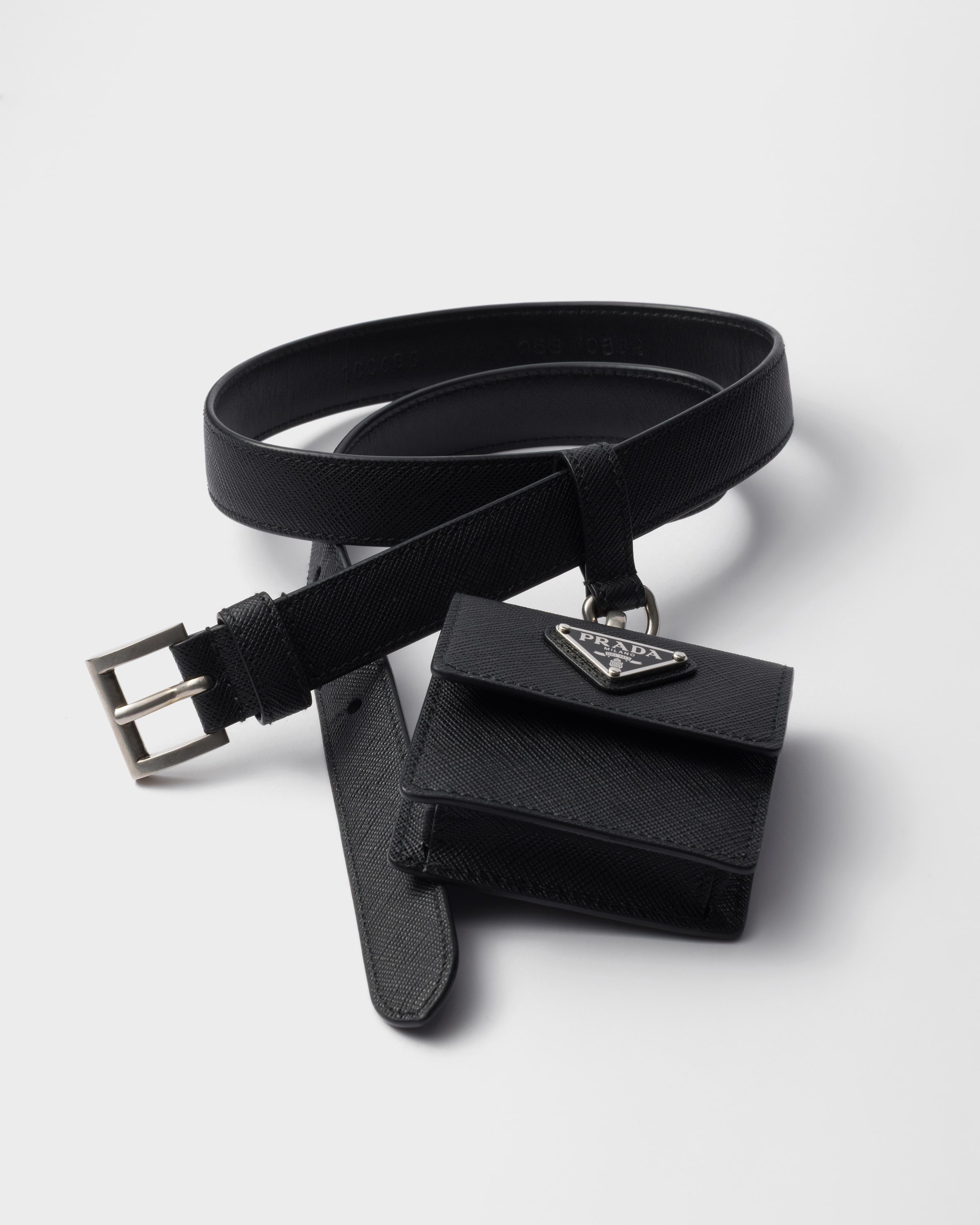Saffiano leather belt - 3