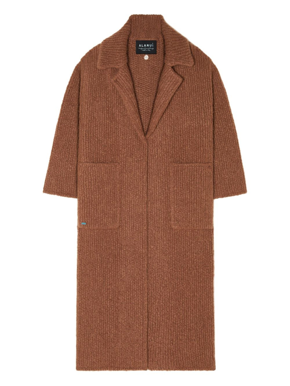 ribbed belted coat - 1