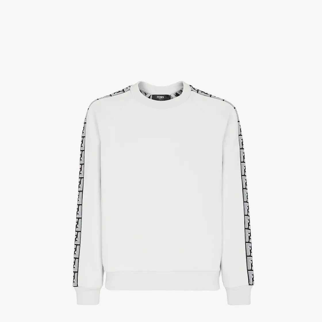 White jersey reversible sweatshirt - 1
