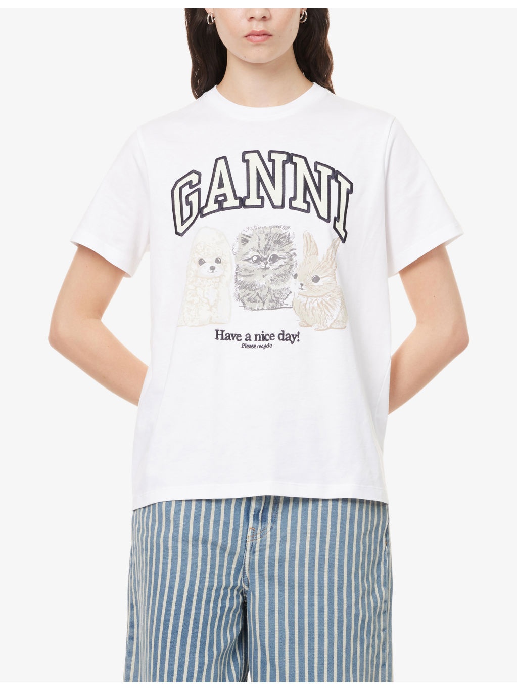 Animals Embroidered-Logo Cotton-Jersey T-shirt - 3