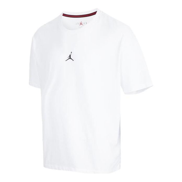 Air Jordan SS22 Logo Printing Sports Round Neck Short Sleeve White DH8922-100 - 1