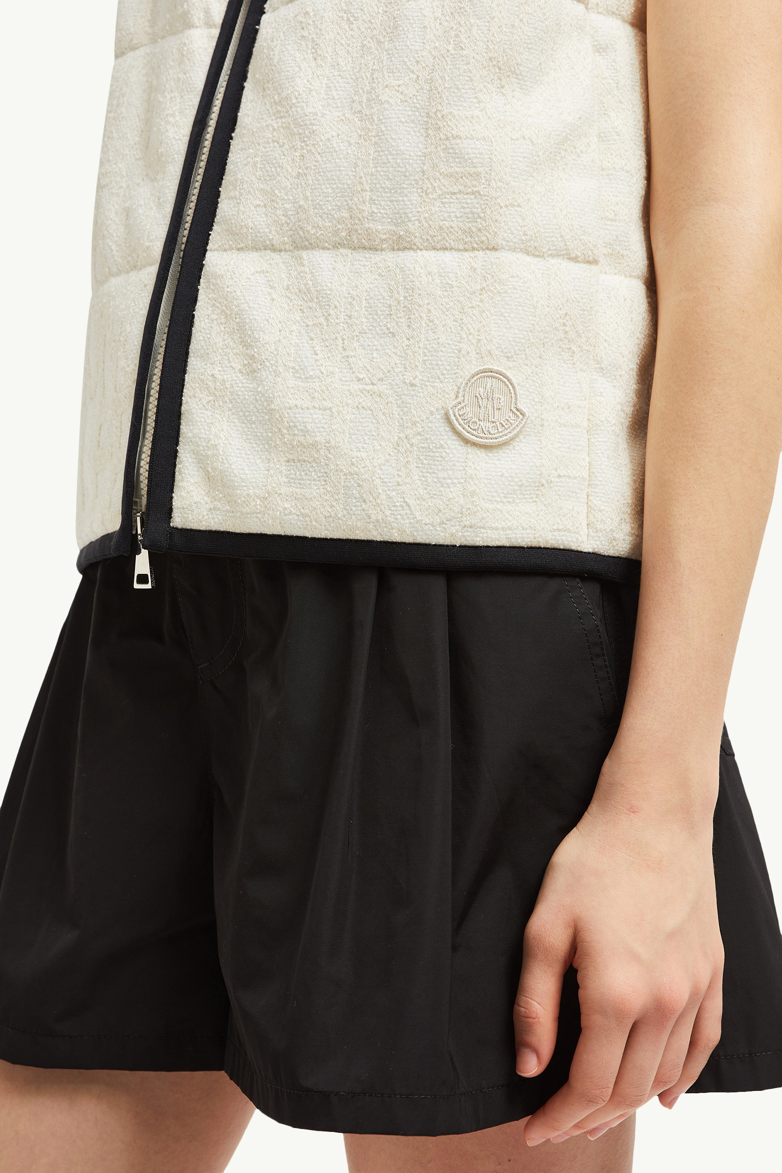 Terry Cloth Logo Jacquard Padded Vest - 6