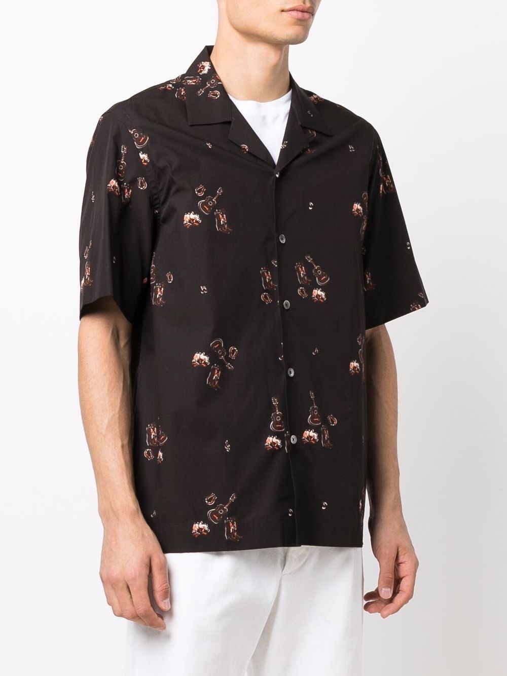 guitar-print shirt - 3