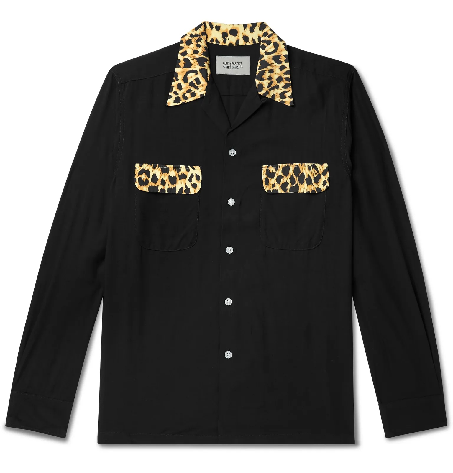 + Wacko Maria Camp-Collar Leopard-Print Woven Shirt - 1