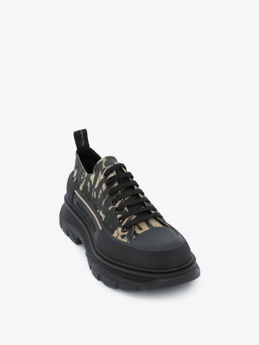 Mcqueen Graffiti Tread Slick Lace-up in Black/beige - 2